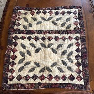 Vintage Quilt Floral Sham Set of 2 Standard